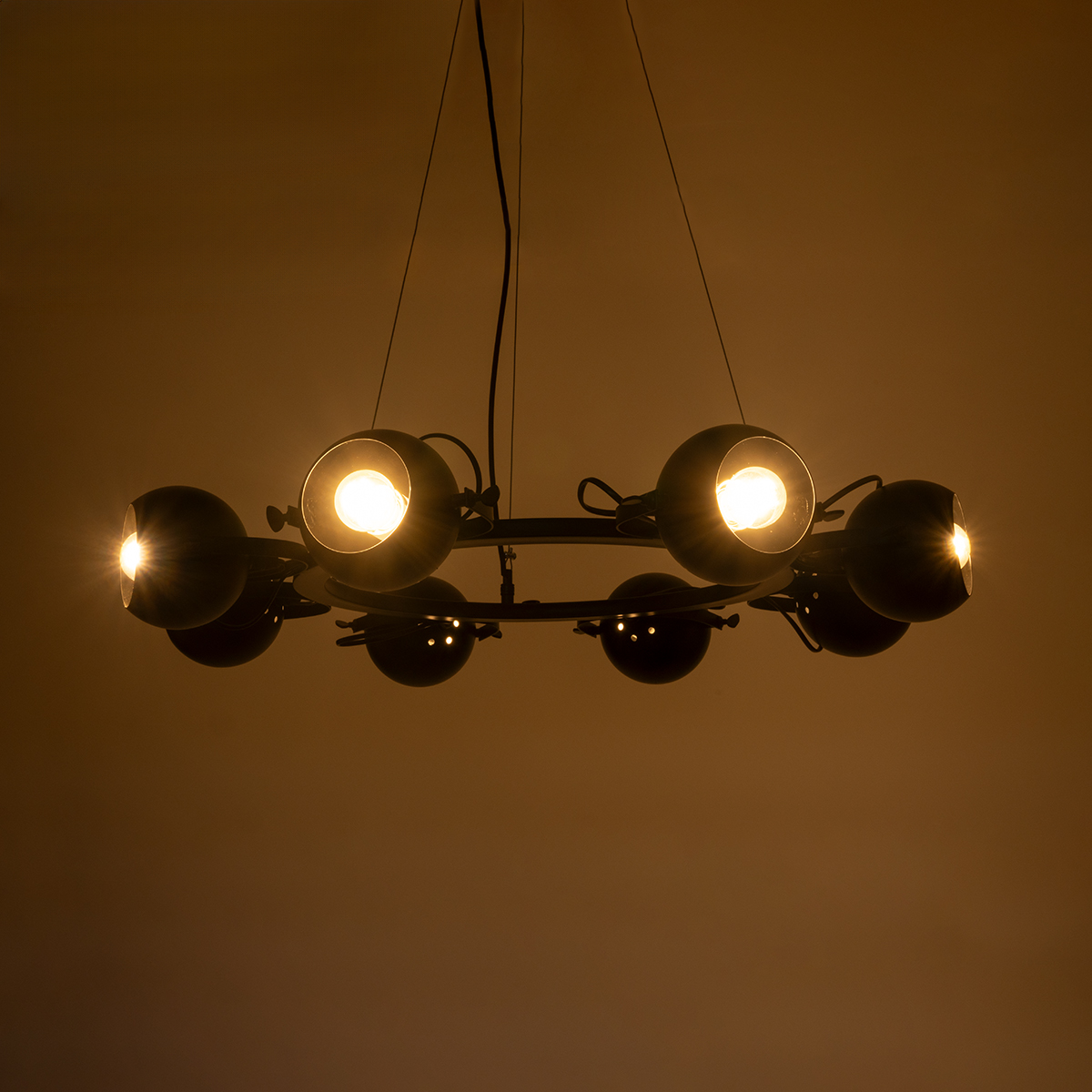 GLOBOSTAR® LINNYA 01219 Μοντέρνο Κρεμαστό Φωτιστικό Οροφής με Ντουί 8 x E27 AC 220-240V IP20 - Μαύρο - Μ78 x Π78 x Υ10cm 4 GLOBOSTAR® LINNYA 01219 Μοντέρνο Κρεμαστό Φωτιστικό Οροφής με Ντουί 8 x E27 AC 220-240V IP20 - Μαύρο - Μ78 x Π78 x Υ10cm - Image 2