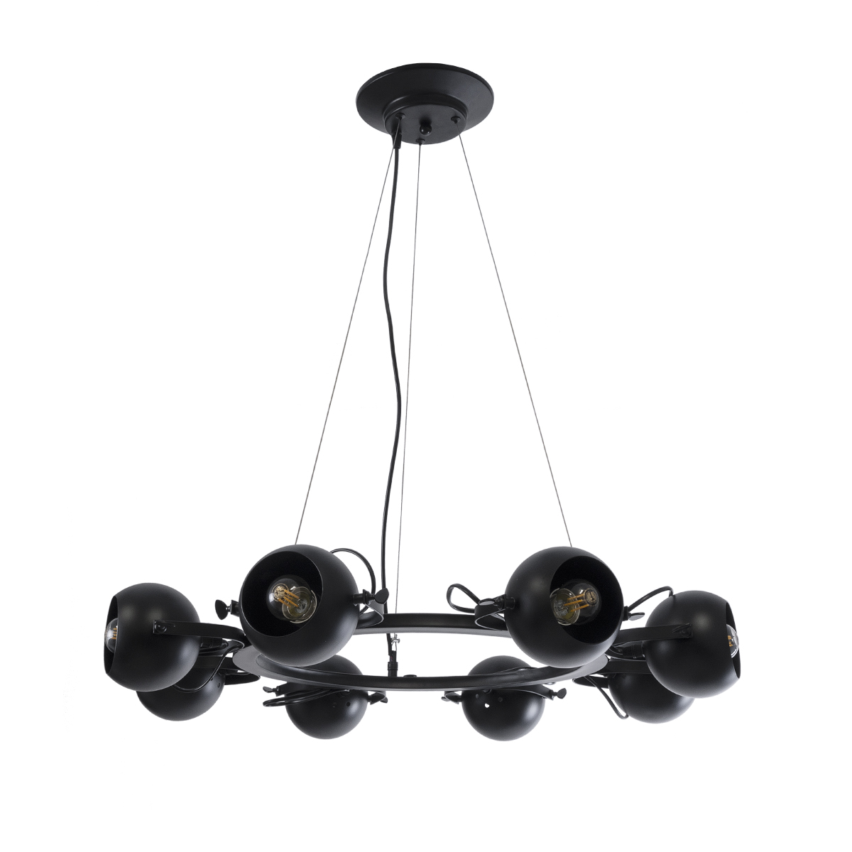 GLOBOSTAR® LINNYA 01219 Μοντέρνο Κρεμαστό Φωτιστικό Οροφής με Ντουί 8 x E27 AC 220-240V IP20 - Μαύρο - Μ78 x Π78 x Υ10cm 5 GLOBOSTAR® LINNYA 01219 Μοντέρνο Κρεμαστό Φωτιστικό Οροφής με Ντουί 8 x E27 AC 220-240V IP20 - Μαύρο - Μ78 x Π78 x Υ10cm - Image 3