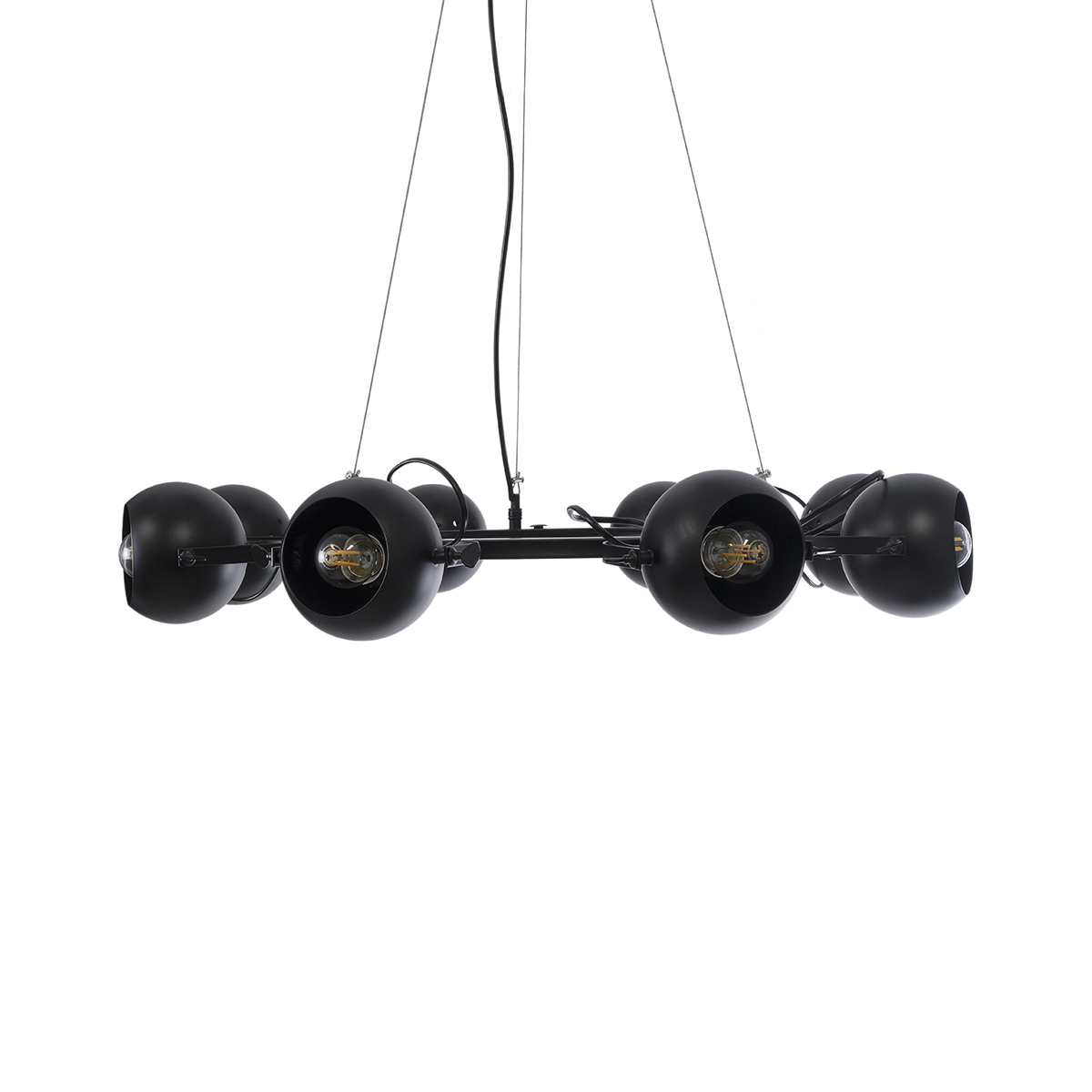 GLOBOSTAR® LINNYA 01219 Μοντέρνο Κρεμαστό Φωτιστικό Οροφής με Ντουί 8 x E27 AC 220-240V IP20 - Μαύρο - Μ78 x Π78 x Υ10cm 6 GLOBOSTAR® LINNYA 01219 Μοντέρνο Κρεμαστό Φωτιστικό Οροφής με Ντουί 8 x E27 AC 220-240V IP20 - Μαύρο - Μ78 x Π78 x Υ10cm - Image 4