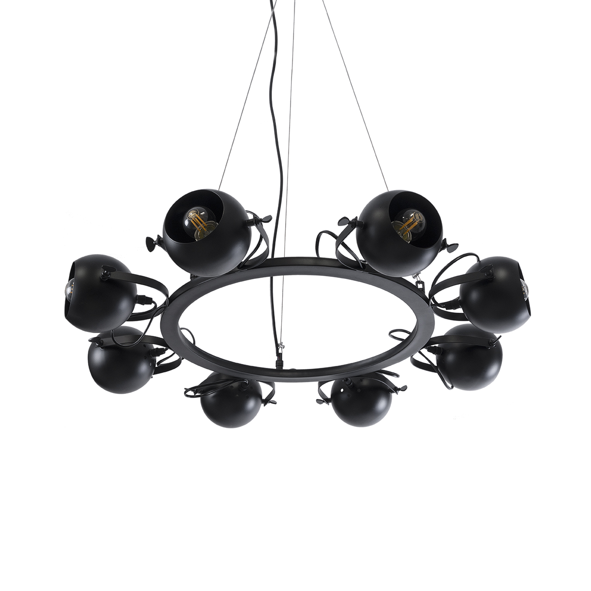 GLOBOSTAR® LINNYA 01219 Μοντέρνο Κρεμαστό Φωτιστικό Οροφής με Ντουί 8 x E27 AC 220-240V IP20 - Μαύρο - Μ78 x Π78 x Υ10cm 7 GLOBOSTAR® LINNYA 01219 Μοντέρνο Κρεμαστό Φωτιστικό Οροφής με Ντουί 8 x E27 AC 220-240V IP20 - Μαύρο - Μ78 x Π78 x Υ10cm - Image 5