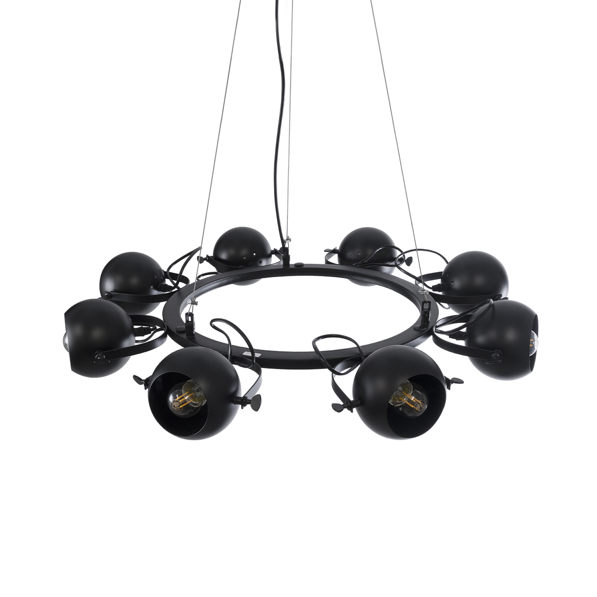 GLOBOSTAR® LINNYA 01219 Μοντέρνο Κρεμαστό Φωτιστικό Οροφής με Ντουί 8 x E27 AC 220-240V IP20 - Μαύρο - Μ78 x Π78 x Υ10cm 8 GLOBOSTAR® LINNYA 01219 Μοντέρνο Κρεμαστό Φωτιστικό Οροφής με Ντουί 8 x E27 AC 220-240V IP20 - Μαύρο - Μ78 x Π78 x Υ10cm - Image 6