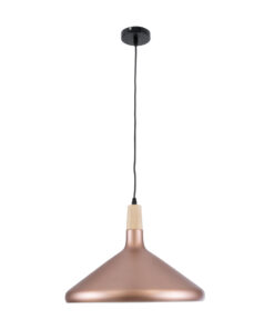 GLOBOSTAR® FELICITA 01223 Μοντέρνο Κρεμαστό Φωτιστικό Οροφής με Ντουί 1 x E27 AC 220-240V IP20 - Χάλκινο & Λευκό - Μ40 x Π40 x Υ30cm 14 01223 4