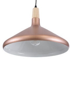 GLOBOSTAR® FELICITA 01223 Μοντέρνο Κρεμαστό Φωτιστικό Οροφής με Ντουί 1 x E27 AC 220-240V IP20 - Χάλκινο & Λευκό - Μ40 x Π40 x Υ30cm 16 01223 6