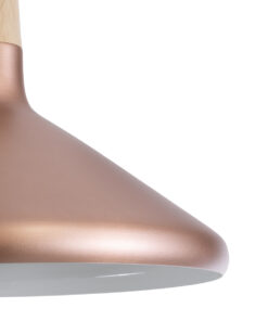 GLOBOSTAR® FELICITA 01223 Μοντέρνο Κρεμαστό Φωτιστικό Οροφής με Ντουί 1 x E27 AC 220-240V IP20 - Χάλκινο & Λευκό - Μ40 x Π40 x Υ30cm 19 01223 9