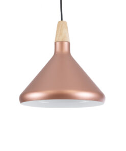 GloboStar® GLOBOSTAR® FERCLA 01224 Μοντέρνο Κρεμαστό Φωτιστικό Οροφής με Ντουί 1 x E27 AC 220-240V IP20 - Χάλκινο & Λευκό - Μ27 x Π27 x Υ25cm