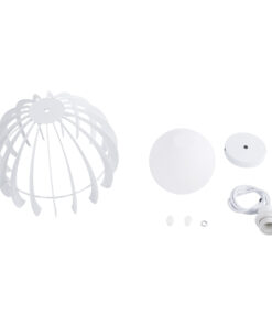 GLOBOSTAR® INGLEY 01225 Μοντέρνο Κρεμαστό Φωτιστικό Οροφής με Ντουί 1 x E27 AC 220-240V IP20 - Λευκό - Μ26 x Π26 x Υ21cm 21 01225 11