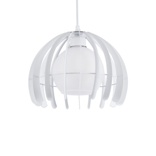 GloboStar® GLOBOSTAR® INGLEY 01225 Μοντέρνο Κρεμαστό Φωτιστικό Οροφής με Ντουί 1 x E27 AC 220-240V IP20 - Λευκό - Μ26 x Π26 x Υ21cm