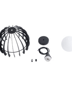 GLOBOSTAR® INGLEY 01226 Μοντέρνο Κρεμαστό Φωτιστικό Οροφής με Ντουί 1 x E27 AC 220-240V IP20 - Μαύρο & Λευκό - Μ26 x Π26 x Υ21cm 21 01226 11