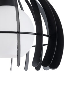 GLOBOSTAR® INGLEY 01226 Μοντέρνο Κρεμαστό Φωτιστικό Οροφής με Ντουί 1 x E27 AC 220-240V IP20 - Μαύρο & Λευκό - Μ26 x Π26 x Υ21cm 19 01226 9