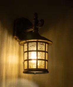 Alternative view of GLOBOSTAR® PHAROS 01228 Vintage Φωτιστικό Τοίχου - Απλίκα με Ντουί 1 x E27 AC 220-240V IP20 - Μπρούτζινο Εφέ Σκουριάς - Μ17 x Π19 x Υ29cm