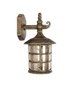 GLOBOSTAR® PHAROS 01228 Vintage Φωτιστικό Τοίχου - Απλίκα με Ντουί 1 x E27 AC 220-240V IP20 - Μπρούτζινο Εφέ Σκουριάς - Μ17 x Π19 x Υ29cm 10 01228 3