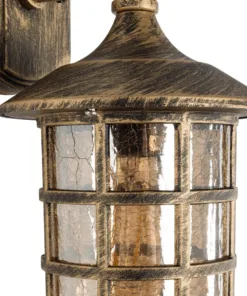 GLOBOSTAR® PHAROS 01228 Vintage Φωτιστικό Τοίχου - Απλίκα με Ντουί 1 x E27 AC 220-240V IP20 - Μπρούτζινο Εφέ Σκουριάς - Μ17 x Π19 x Υ29cm 13 01228 6