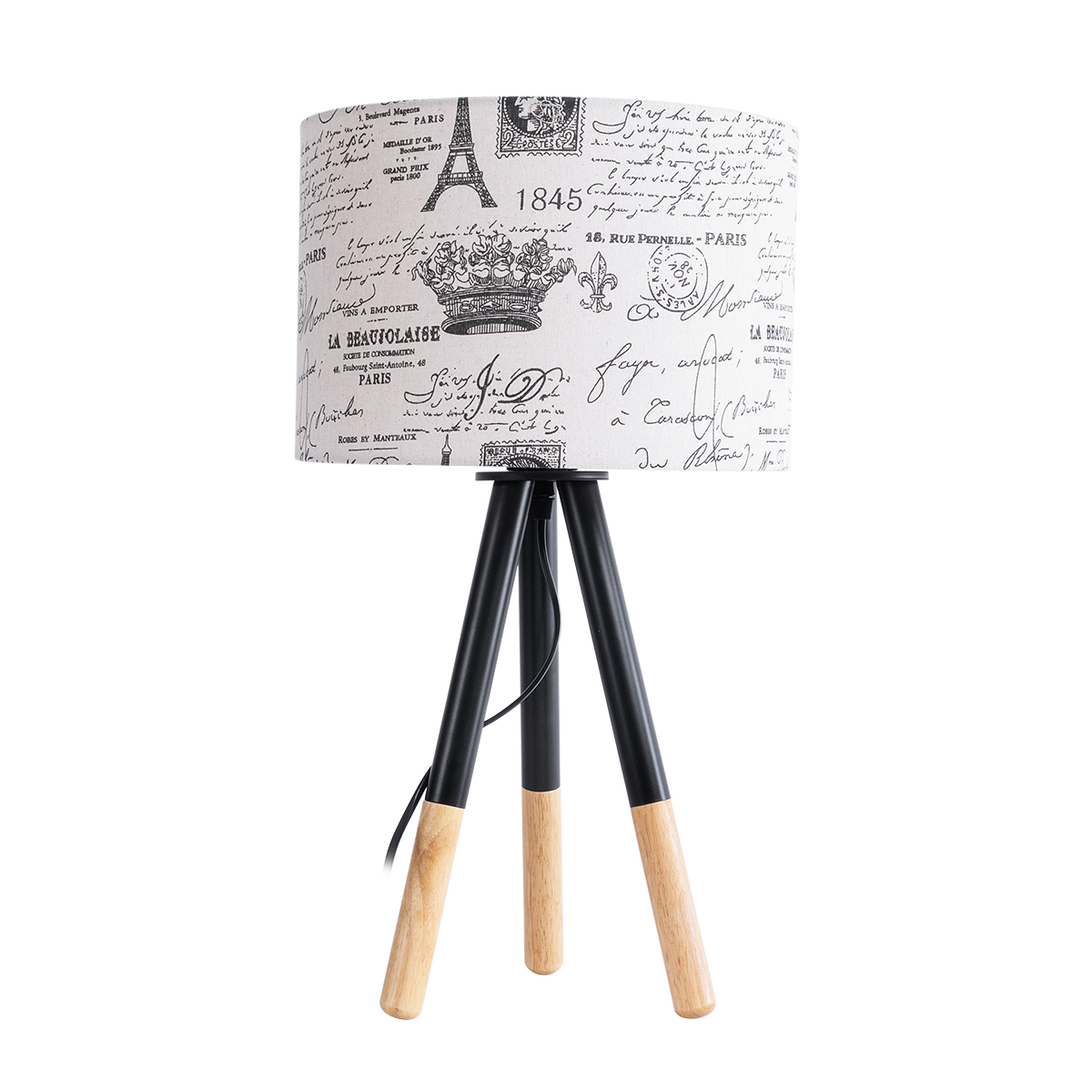 GloboStar® MAGAZINE 01230 Μοντέρνο Επιτραπέζιο Φωτιστικό Πορτατίφ Μονόφωτο 1 x E27 IP20 Μπεζ & Μαύρο Ξύλο με Λευκό Ύφασμα - Μ30 x Π30 x Υ55cm 6 GloboStar® MAGAZINE 01230 Μοντέρνο Επιτραπέζιο Φωτιστικό Πορτατίφ Μονόφωτο 1 x E27 IP20 Μπεζ & Μαύρο Ξύλο με Λευκό Ύφασμα - Μ30 x Π30 x Υ55cm - Image 4