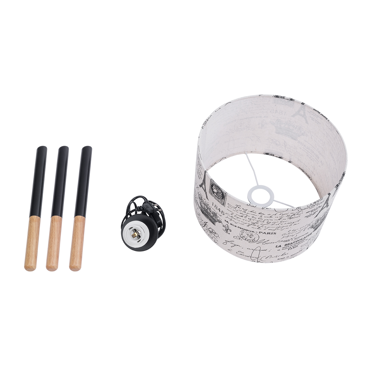 GloboStar® MAGAZINE 01230 Μοντέρνο Επιτραπέζιο Φωτιστικό Πορτατίφ Μονόφωτο 1 x E27 IP20 Μπεζ & Μαύρο Ξύλο με Λευκό Ύφασμα - Μ30 x Π30 x Υ55cm 9 GloboStar® MAGAZINE 01230 Μοντέρνο Επιτραπέζιο Φωτιστικό Πορτατίφ Μονόφωτο 1 x E27 IP20 Μπεζ & Μαύρο Ξύλο με Λευκό Ύφασμα - Μ30 x Π30 x Υ55cm - Image 7