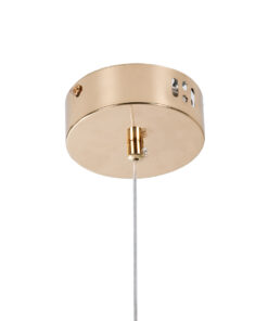 GLOBOSTAR® JADORE 01232 Μοντέρνο Κρεμαστό Φωτιστικό Οροφής LED 5W 400lm 120° AC 220-240V IP20 Θερμό Λευκό 3000K - Lumileds SMD Chip - Χρυσό & Διάφανο - Μ8 x Π8 x Υ26cm - 2 Χρόνια Εγγύηση 24 01232 10