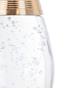 GLOBOSTAR® JADORE 01232 Μοντέρνο Κρεμαστό Φωτιστικό Οροφής LED 5W 400lm 120° AC 220-240V IP20 Θερμό Λευκό 3000K - Lumileds SMD Chip - Χρυσό & Διάφανο - Μ8 x Π8 x Υ26cm - 2 Χρόνια Εγγύηση 23 01232 9