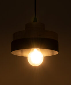 Alternative view of GLOBOSTAR® RUHIEL 01233 Μοντέρνο Κρεμαστό Φωτιστικό Οροφής με Ντουί 1 x E27 AC 220-240V IP20 - Μαύρο & Μπεζ - Μ18 x Π18 x Υ12cm