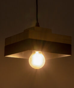 Alternative view of GLOBOSTAR® RUHIEL 01234 Μοντέρνο Κρεμαστό Φωτιστικό Οροφής με Ντουί 1 x E27 AC 220-240V IP20 - Μαύρο & Μπεζ - Μ18 x Π18 x Υ12cm