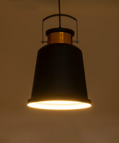 GLOBOSTAR® NUNZIATA 01236 Vintage Κρεμαστό Φωτιστικό Οροφής με Ντουί 1 x E27 AC 220-240V IP20 - Μαύρο & Χρυσό - Μ26 x Π26 x Υ40cm 13 01236 3