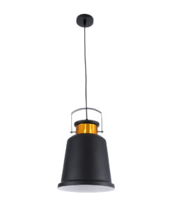 GLOBOSTAR® NUNZIATA 01236 Vintage Κρεμαστό Φωτιστικό Οροφής με Ντουί 1 x E27 AC 220-240V IP20 - Μαύρο & Χρυσό - Μ26 x Π26 x Υ40cm 14 01236 4