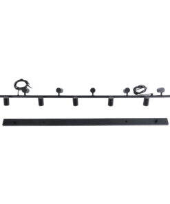 GLOBOSTAR® ALFREDA 01242 Μοντέρνο Κρεμαστό Φωτιστικό Οροφής με Ντουί 10 x E27 AC 220-240V IP20 - Μαύρο - Μ140 x Π18 x Υ7cm 19 01242 10