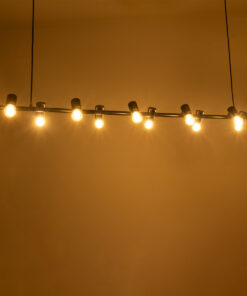 Alternative view of GLOBOSTAR® ALFREDA 01242 Μοντέρνο Κρεμαστό Φωτιστικό Οροφής με Ντουί 10 x E27 AC 220-240V IP20 - Μαύρο - Μ140 x Π18 x Υ7cm