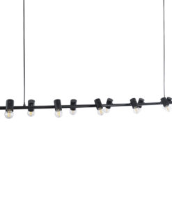 GLOBOSTAR® ALFREDA 01242 Μοντέρνο Κρεμαστό Φωτιστικό Οροφής με Ντουί 10 x E27 AC 220-240V IP20 - Μαύρο - Μ140 x Π18 x Υ7cm 14 01242 5