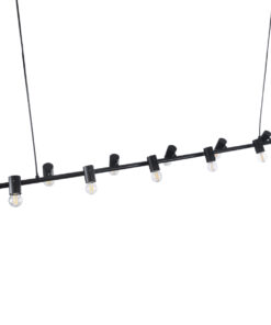 GLOBOSTAR® ALFREDA 01242 Μοντέρνο Κρεμαστό Φωτιστικό Οροφής με Ντουί 10 x E27 AC 220-240V IP20 - Μαύρο - Μ140 x Π18 x Υ7cm 15 01242 6