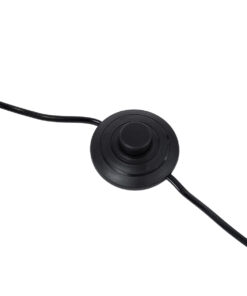 GLOBOSTAR® SILENE 01243 Vintage Επιδαπέδιο Φωτιστικό με Ντουί 1 x E27 AC 220-240V IP20 - Μαύρο & Χρυσό - Μ30 x Π30 x Υ194cm 24 01243 12