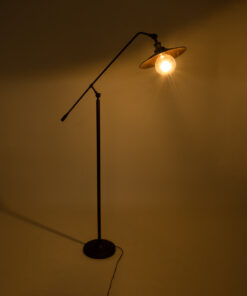 Alternative view of GLOBOSTAR® SILENE 01243 Vintage Επιδαπέδιο Φωτιστικό με Ντουί 1 x E27 AC 220-240V IP20 - Μαύρο & Χρυσό - Μ30 x Π30 x Υ194cm