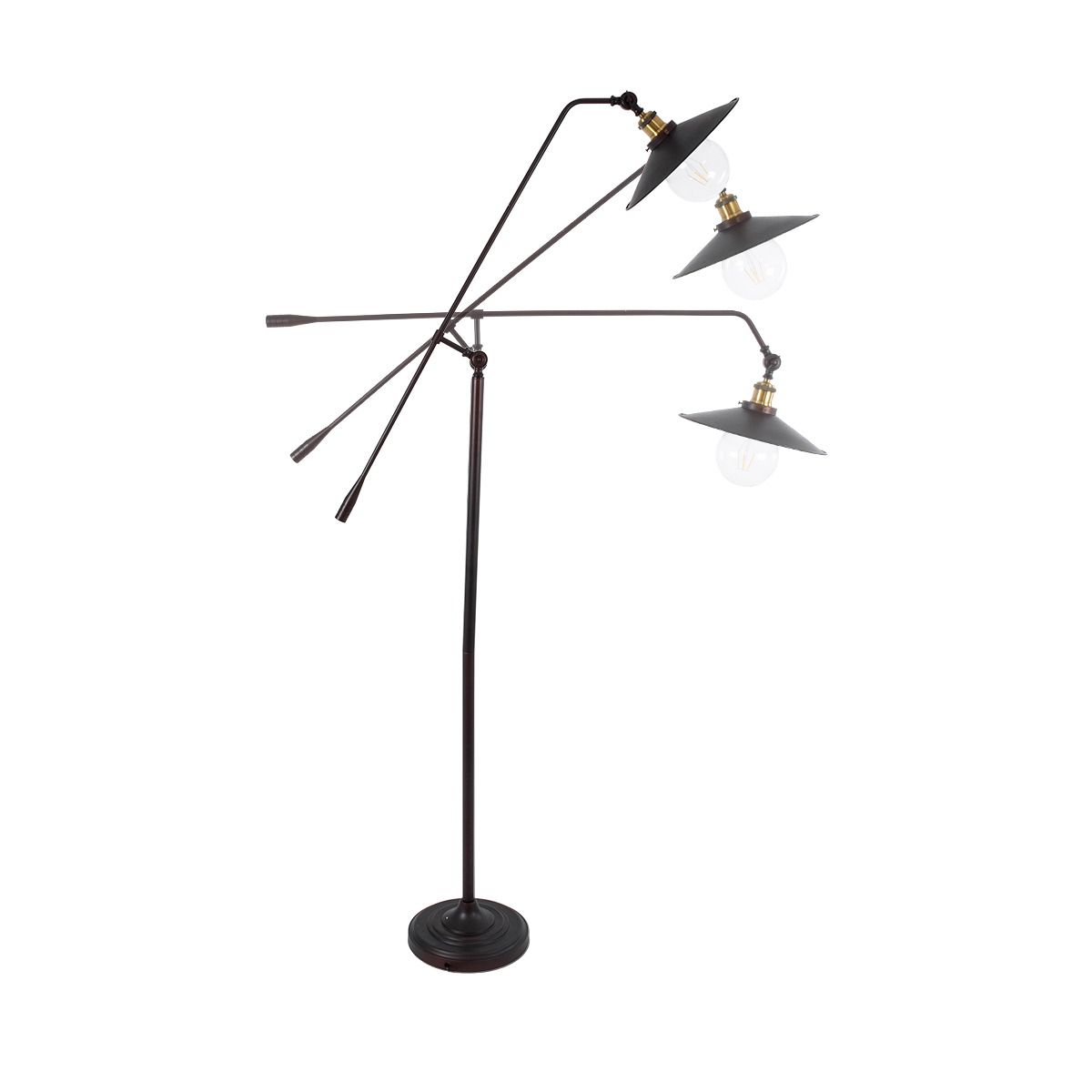 GLOBOSTAR® SILENE 01243 Vintage Επιδαπέδιο Φωτιστικό με Ντουί 1 x E27 AC 220-240V IP20 - Μαύρο & Χρυσό - Μ30 x Π30 x Υ194cm 7 GLOBOSTAR® SILENE 01243 Vintage Επιδαπέδιο Φωτιστικό με Ντουί 1 x E27 AC 220-240V IP20 - Μαύρο & Χρυσό - Μ30 x Π30 x Υ194cm - Image 5