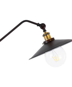 GLOBOSTAR® SILENE 01243 Vintage Επιδαπέδιο Φωτιστικό με Ντουί 1 x E27 AC 220-240V IP20 - Μαύρο & Χρυσό - Μ30 x Π30 x Υ194cm 20 01243 8