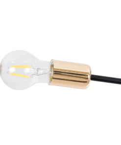 GloboStar® OLINDA 01244 Μοντέρνο Φωτιστικό Οροφής Πλέγμα Πολύφωτο 10 x E27 IP20 Μαύρο & Χρυσό Μέταλλο - Μ102 x Π102 x Υ17cm 15 01244 7