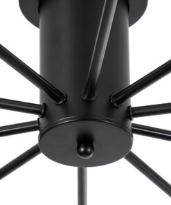 GloboStar® OLINDA 01244 Μοντέρνο Φωτιστικό Οροφής Πλέγμα Πολύφωτο 10 x E27 IP20 Μαύρο & Χρυσό Μέταλλο - Μ102 x Π102 x Υ17cm 16 01244 8