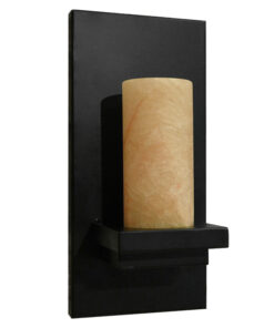 GloboStar® GloboStar® ODILIA 01245 Vintage Επιτοίχιο Φωτιστικό Απλίκα Μονόφωτο 1 x E27 IP20 Μαύρο Μέταλλο με Μπεζ Ρητίνη - Μ10 x Π14 x Υ30cm