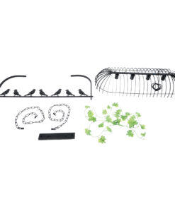 GLOBOSTAR® NEST 01255 Vintage Κρεμαστό Φωτιστικό Οροφής με Ντουί 4 x E27 AC 220-240V IP20 - Mαύρο & Πράσινο - Μ103 x Π34 x Υ36.5cm 21 01255 11