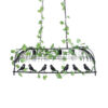 GloboStar® GLOBOSTAR® NEST 01255 Vintage Κρεμαστό Φωτιστικό Οροφής με Ντουί 4 x E27 AC 220-240V IP20 - Mαύρο & Πράσινο - Μ103 x Π34 x Υ36.5cm