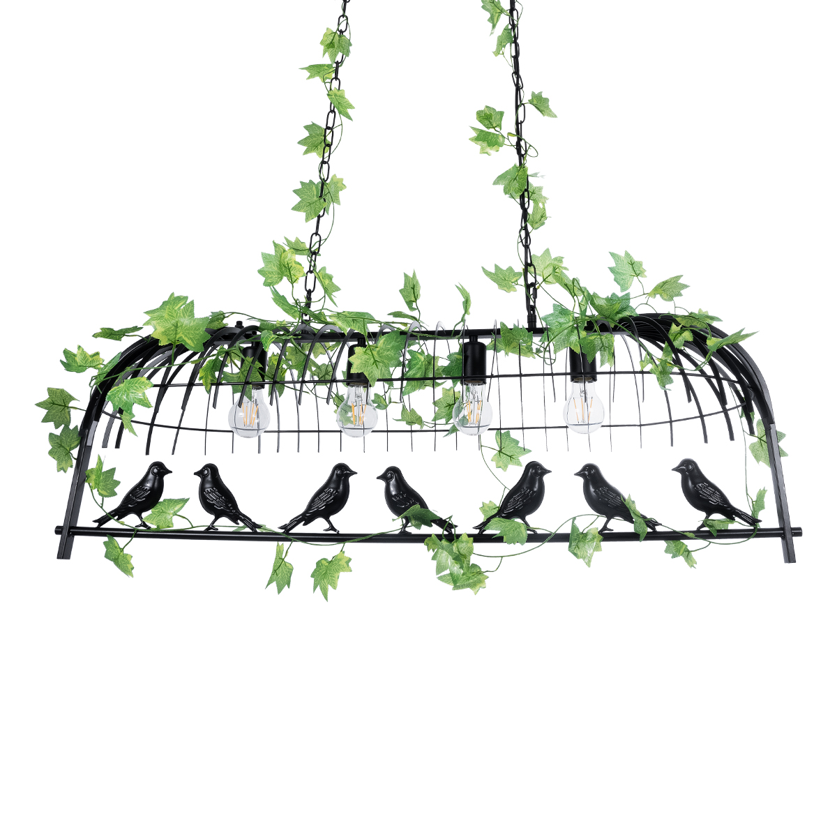 GLOBOSTAR® NEST 01255 Vintage Κρεμαστό Φωτιστικό Οροφής με Ντουί 4 x E27 AC 220-240V IP20 - Mαύρο & Πράσινο - Μ103 x Π34 x Υ36.5cm 6 GLOBOSTAR® NEST 01255 Vintage Κρεμαστό Φωτιστικό Οροφής με Ντουί 4 x E27 AC 220-240V IP20 - Mαύρο & Πράσινο - Μ103 x Π34 x Υ36.5cm - Image 4