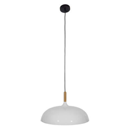 GloboStar® GLOBOSTAR® VALLETE 01256 Μοντέρνο Κρεμαστό Φωτιστικό Οροφής με Ντουί 1 x E27 AC 220-240V IP20 - Λευκό & Μπεζ - Μ45 x Π45 x Υ27cm