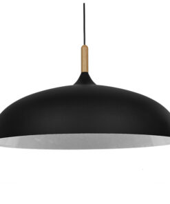 GLOBOSTAR® VALLETE 01259 Μοντέρνο Κρεμαστό Φωτιστικό Οροφής με Ντουί 1 x E27 AC 220-240V IP20 - Μαύρο & Μπεζ - Μ60 x Π60 x Υ35cm 11 01259 5