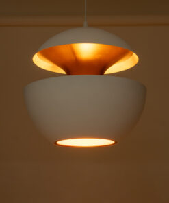 Alternative view of GLOBOSTAR® SEVILLE 01268 Μοντέρνο Κρεμαστό Φωτιστικό Οροφής με Ντουί 1 x E27 AC 220-240V IP20 - Λευκό & Χρυσό - Μ35 x Π35 x Υ35cm