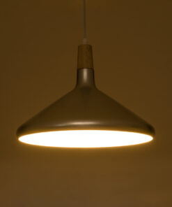 Alternative view of GLOBOSTAR® FELICITA 01276 Μοντέρνο Κρεμαστό Φωτιστικό Οροφής με Ντουί 1 x E27 AC 220-240V IP20 - Ασημί & Μπεζ - Μ40 x Π40 x Y30cm