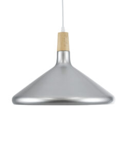 GLOBOSTAR® FELICITA 01276 Μοντέρνο Κρεμαστό Φωτιστικό Οροφής με Ντουί 1 x E27 AC 220-240V IP20 - Ασημί & Μπεζ - Μ40 x Π40 x Y30cm 15 01276 5