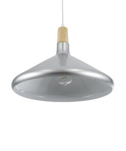 GLOBOSTAR® FELICITA 01276 Μοντέρνο Κρεμαστό Φωτιστικό Οροφής με Ντουί 1 x E27 AC 220-240V IP20 - Ασημί & Μπεζ - Μ40 x Π40 x Y30cm 16 01276 6