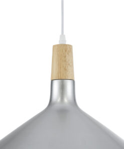 GLOBOSTAR® FELICITA 01276 Μοντέρνο Κρεμαστό Φωτιστικό Οροφής με Ντουί 1 x E27 AC 220-240V IP20 - Ασημί & Μπεζ - Μ40 x Π40 x Y30cm 18 01276 8