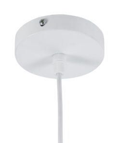 GLOBOSTAR® FELICITA 01277 Μοντέρνο Κρεμαστό Φωτιστικό Οροφής με Ντουί 1 x E27 AC 220-240V IP20 - Ασημί & Μπεζ - Μ30 x Π30 x Υ25cm 20 01277 10