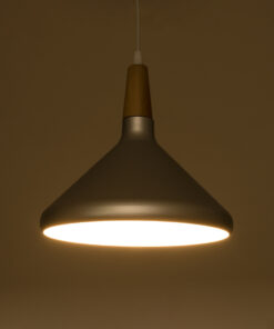 Alternative view of GLOBOSTAR® FELICITA 01277 Μοντέρνο Κρεμαστό Φωτιστικό Οροφής με Ντουί 1 x E27 AC 220-240V IP20 - Ασημί & Μπεζ - Μ30 x Π30 x Υ25cm