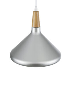 GLOBOSTAR® FELICITA 01277 Μοντέρνο Κρεμαστό Φωτιστικό Οροφής με Ντουί 1 x E27 AC 220-240V IP20 - Ασημί & Μπεζ - Μ30 x Π30 x Υ25cm 17 01277 7