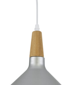 GLOBOSTAR® FELICITA 01277 Μοντέρνο Κρεμαστό Φωτιστικό Οροφής με Ντουί 1 x E27 AC 220-240V IP20 - Ασημί & Μπεζ - Μ30 x Π30 x Υ25cm 19 01277 9