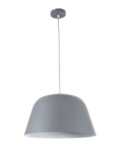 GLOBOSTAR® UPVALE 01282 Μοντέρνο Κρεμαστό Φωτιστικό Οροφής με Ντουί 1 x E27 AC 220-240V IP20 - Γκρι & Λευκό - Μ40 x Π40 x Υ24cm 13 01282 3